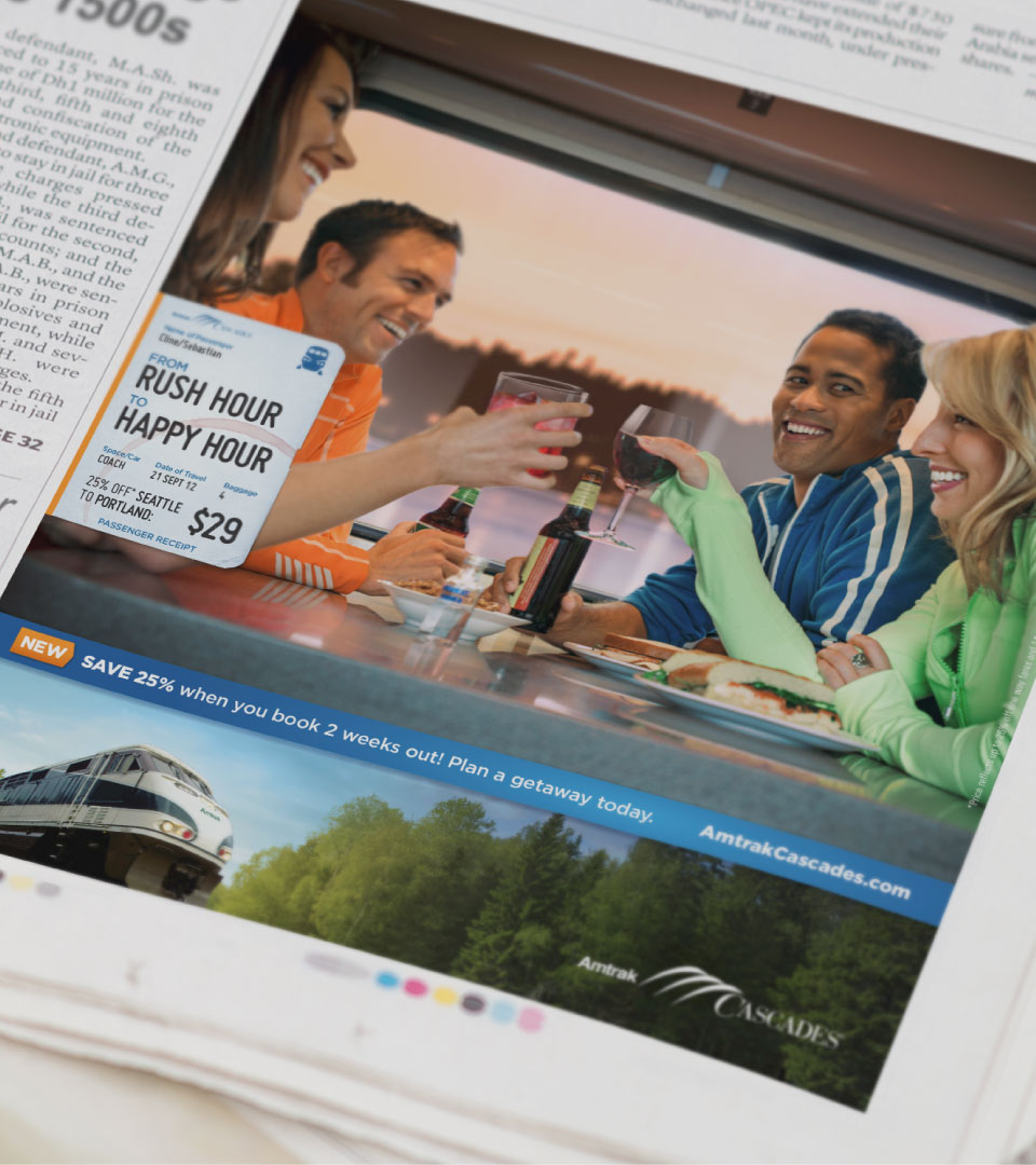Amtrak Cascades - print ad