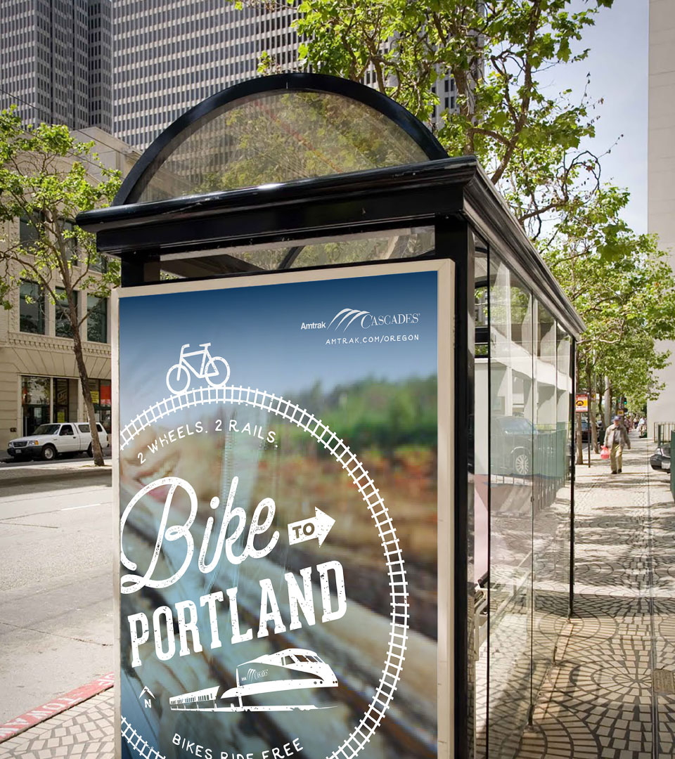 Amtrak Cascades - bus stop signage