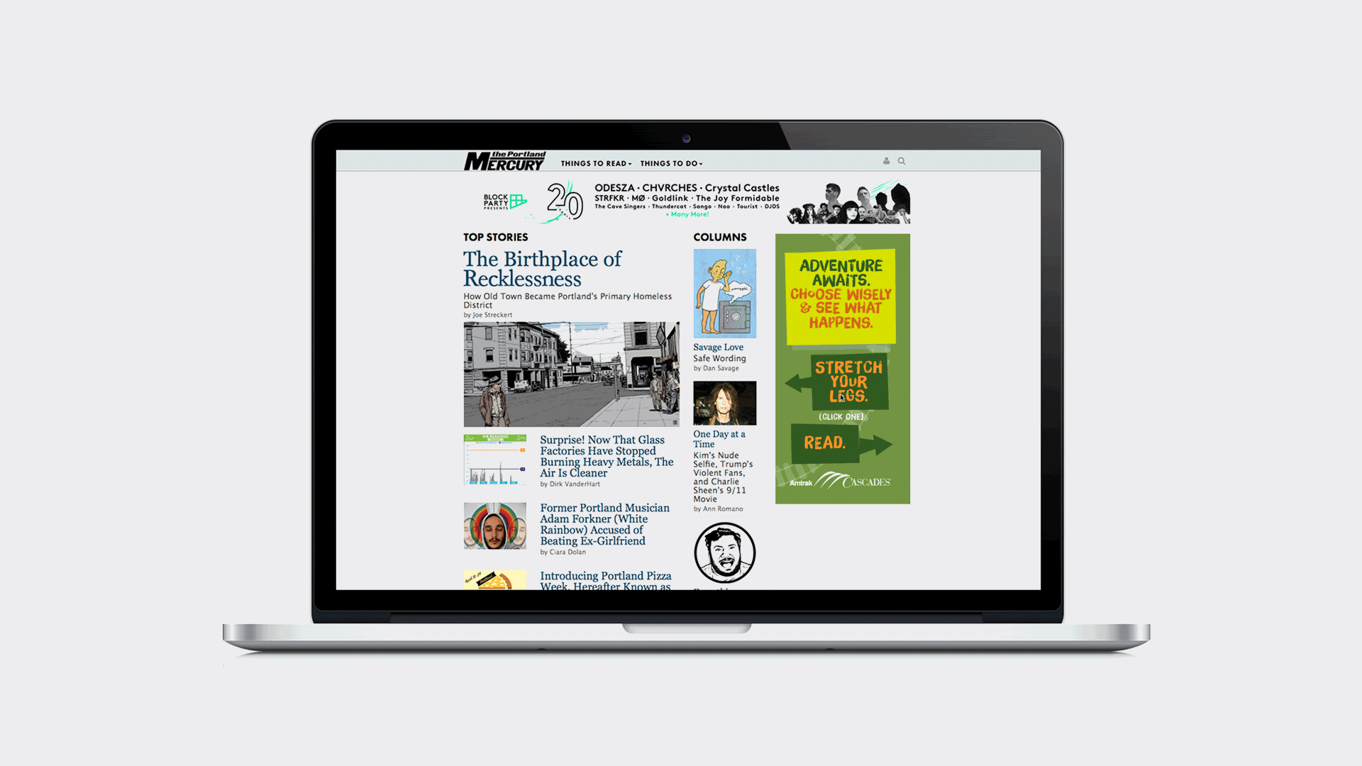 Amtrak Cascades - banner ad