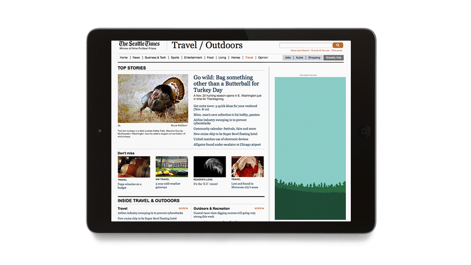 Amtrak Cascades - mobile banner